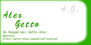 alex getto business card